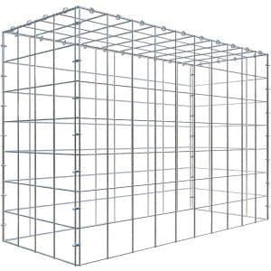 Gabiona C-Ring-Gabione-Anbaukorb Typ 3 70 x 100 x 40 cm Maschenw 10 x 10 cm
