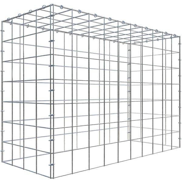 Gabiona C-Ring-Gabione-Anbaukorb Typ 3 70 x 100 x 40 cm Maschenw 10 x 10 cm