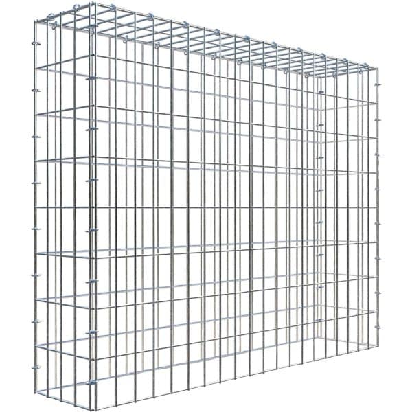 Gabiona C-Ring-Gabione-Anbaukorb Typ 3 80 x 100 x 20 cm Maschenw 5 x 10 cm