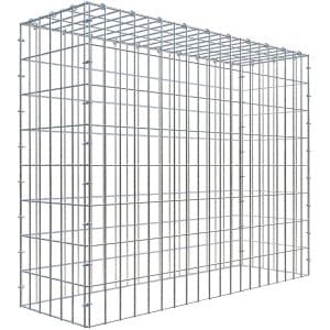 Gabiona C-Ring-Gabione-Anbaukorb Typ 3 80 x 100 x 30 cm Maschenw 5 x 10 cm