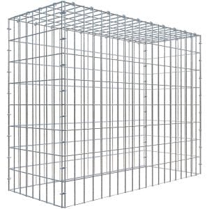 Gabiona C-Ring-Gabione-Anbaukorb Typ 3 80 x 100 x 40 cm Maschenw 5 x 10 cm