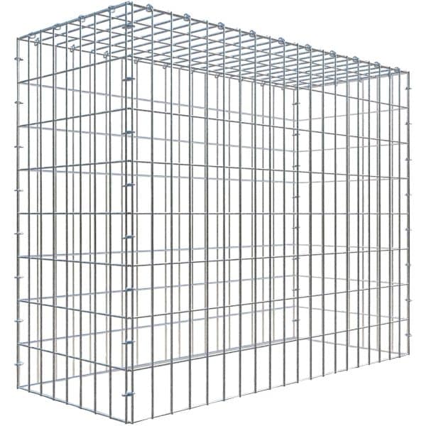 Gabiona C-Ring-Gabione-Anbaukorb Typ 3 80 x 100 x 40 cm Maschenw 5 x 10 cm