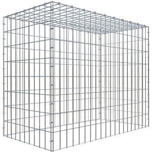 Gabiona C-Ring-Gabione-Anbaukorb Typ 3 80 x 100 x 50 cm Maschenw 5 x 10 cm