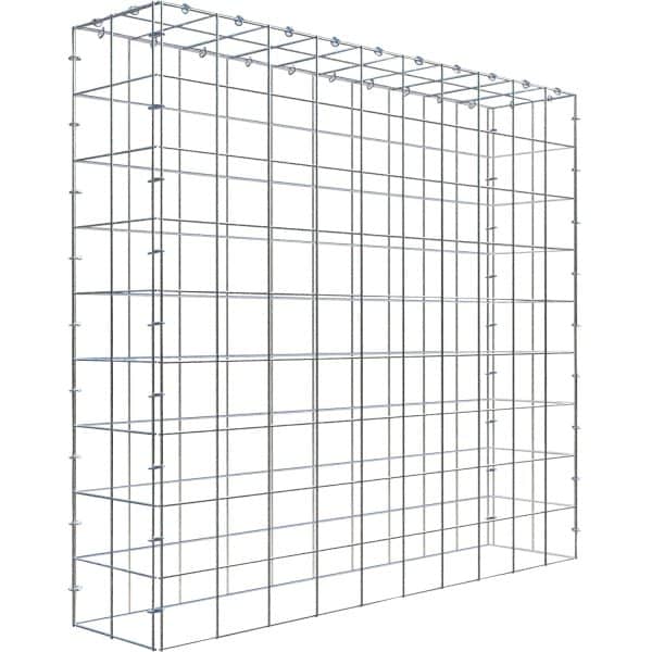 Gabiona C-Ring-Gabione-Anbaukorb Typ 3 90 x 100 x 20 cm Maschenw 10 x 10 cm