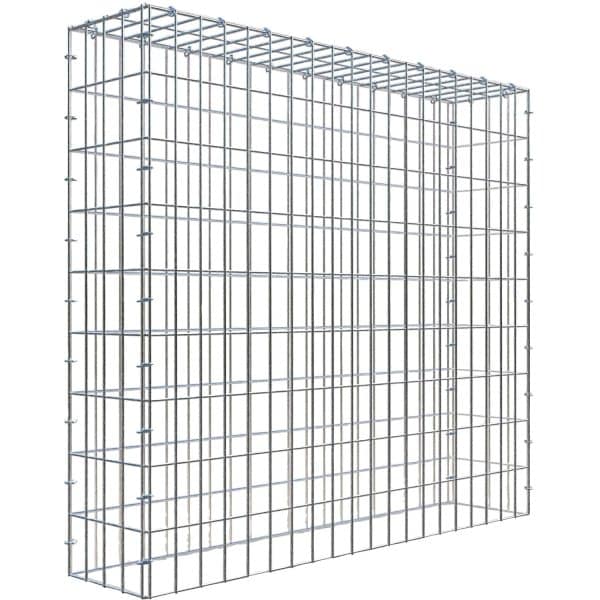 Gabiona C-Ring-Gabione-Anbaukorb Typ 3 90 x 100 x 20 cm Maschenw 5 x 10 cm
