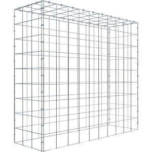 Gabiona C-Ring-Gabione-Anbaukorb Typ 3 90 x 100 x 30 cm Maschenw 10 x 10 cm
