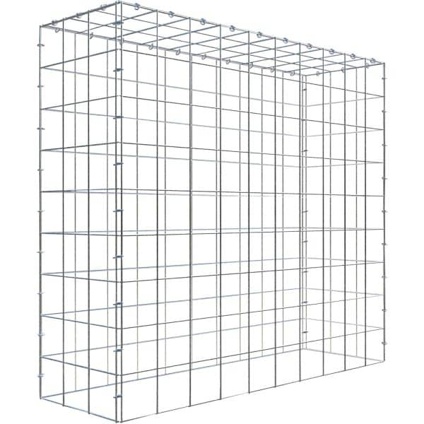 Gabiona C-Ring-Gabione-Anbaukorb Typ 3 90 x 100 x 30 cm Maschenw 10 x 10 cm