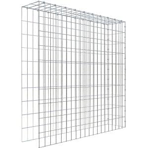 Gabiona C-Ring-Gabione-Anbaukorb Typ 4 100 x 100 x 20 cm Maschenw 5 x 10 cm