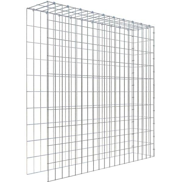 Gabiona C-Ring-Gabione-Anbaukorb Typ 4 100 x 100 x 20 cm Maschenw 5 x 10 cm