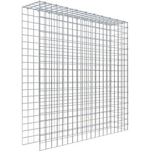 Gabiona C-Ring-Gabione-Anbaukorb Typ 4 100 x 100 x 20 cm Maschenw 5 x 5 cm