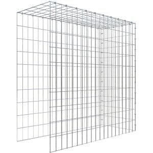 Gabiona C-Ring-Gabione-Anbaukorb Typ 4 100 x 100 x 40 cm Maschenw 5 x 10 cm