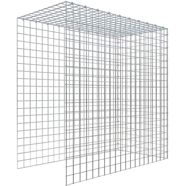 Gabiona C-Ring-Gabione-Anbaukorb Typ 4 100 x 100 x 50 cm Maschenw 5 x 5 cm