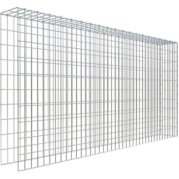 Gabiona C-Ring-Gabione-Anbaukorb Typ 4 100 x 200 x 20 cm Maschenw 5 x 10 cm