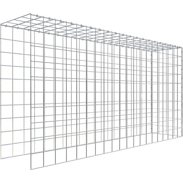 Gabiona C-Ring-Gabione-Anbaukorb Typ 4 100 x 200 x 40 cm Maschenw 10 x 10 cm