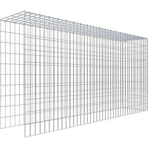 Gabiona C-Ring-Gabione-Anbaukorb Typ 4 100 x 200 x 40 cm Maschenw 5 x 10 cm