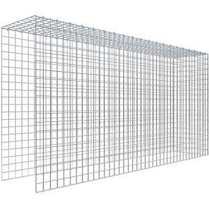 Gabiona C-Ring-Gabione-Anbaukorb Typ 4 100 x 200 x 40 cm Maschenw 5 x 5 cm