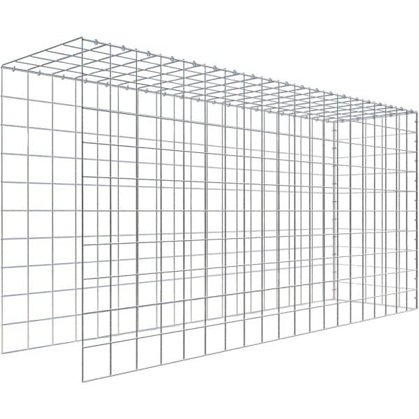 Gabiona C-Ring-Gabione-Anbaukorb Typ 4 100 x 200 x 50 cm Maschenw 10 x 10 cm