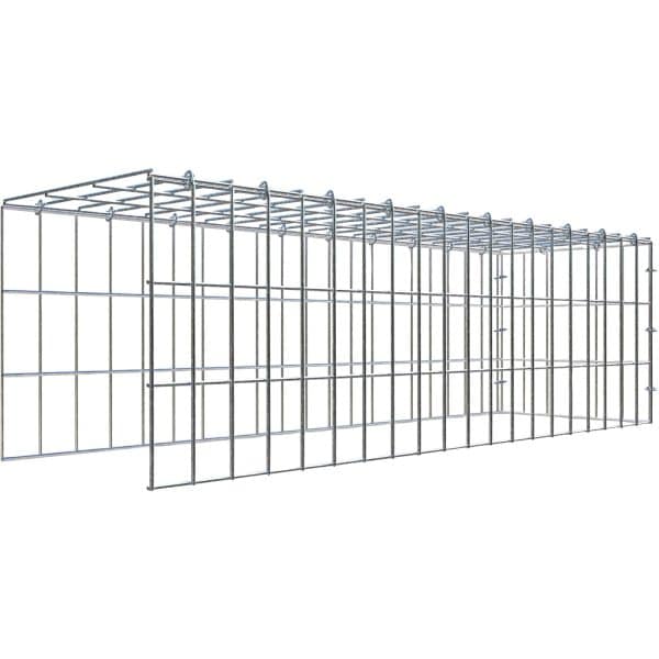 Gabiona C-Ring-Gabione-Anbaukorb Typ 4 30 x 100 x 30 cm Maschenw 5 x 10 cm