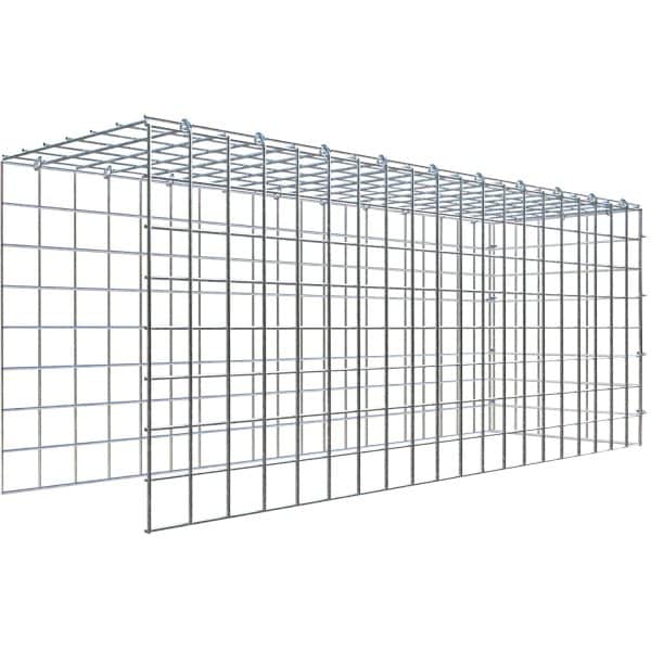 Gabiona C-Ring-Gabione-Anbaukorb Typ 4 40 x 100 x 30 cm Maschenw 5 x 5 cm