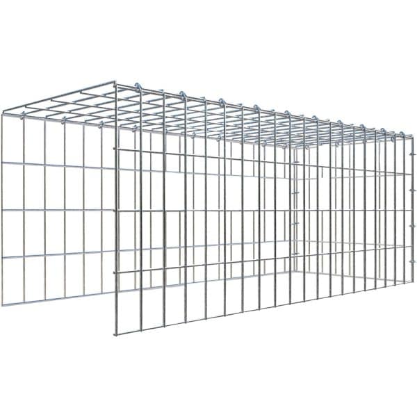 Gabiona C-Ring-Gabione-Anbaukorb Typ 4 40 x 100 x 40 cm Maschenw 5 x 10 cm