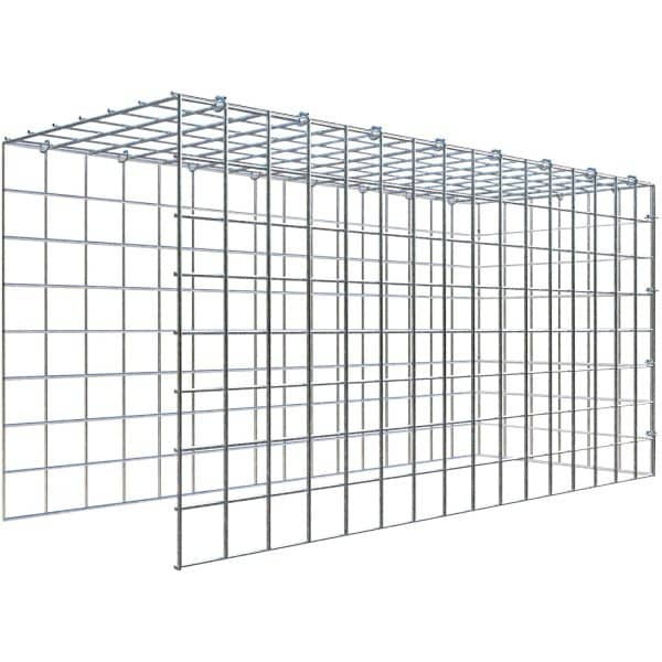 Gabiona C-Ring-Gabione-Anbaukorb Typ 4 40 x 80 x 30 cm Maschenw 5 x 5 cm