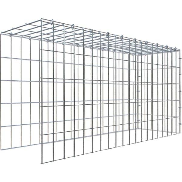 Gabiona C-Ring-Gabione-Anbaukorb Typ 4 50 x 100 x 30 cm Maschenw 5 x 10 cm