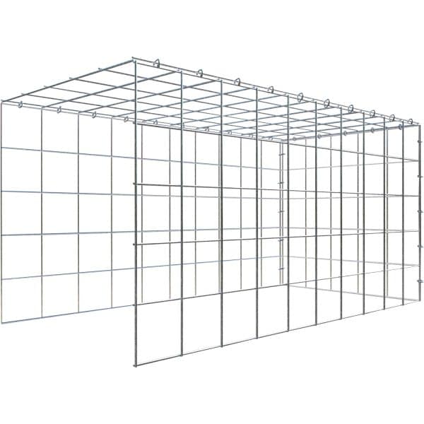 Gabiona C-Ring-Gabione-Anbaukorb Typ 4 50 x 100 x 50 cm Maschenw 10 x 10 cm