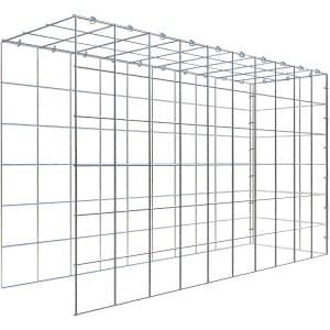Gabiona C-Ring-Gabione-Anbaukorb Typ 4 60 x 100 x 30 cm Maschenw 10 x 10 cm