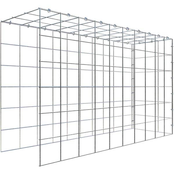 Gabiona C-Ring-Gabione-Anbaukorb Typ 4 60 x 100 x 30 cm Maschenw 10 x 10 cm