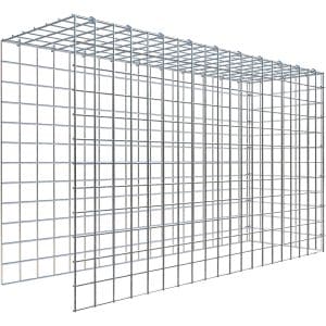 Gabiona C-Ring-Gabione-Anbaukorb Typ 4 60 x 100 x 30 cm Maschenw 5 x 5 cm