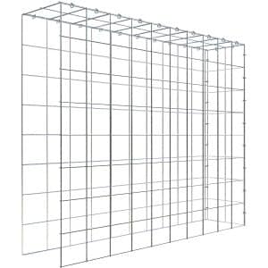Gabiona C-Ring-Gabione-Anbaukorb Typ 4 80 x 100 x 20 cm Maschenw 10 x 10 cm