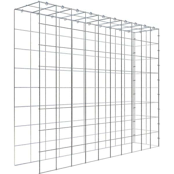 Gabiona C-Ring-Gabione-Anbaukorb Typ 4 80 x 100 x 20 cm Maschenw 10 x 10 cm