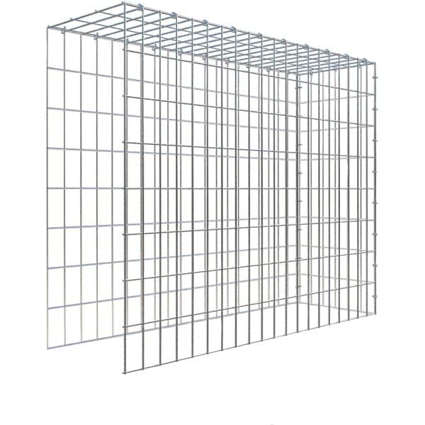 Gabiona C-Ring-Gabione-Anbaukorb Typ 4 80 x 100 x 30 cm Maschenw 5 x 10 cm