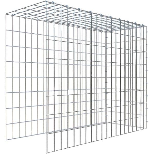 Gabiona C-Ring-Gabione-Anbaukorb Typ 4 80 x 100 x 40 cm Maschenw 5 x 10 cm