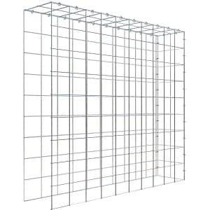Gabiona C-Ring-Gabione-Anbaukorb Typ 4 90 x 100 x 20 cm Maschenw 10 x 10 cm