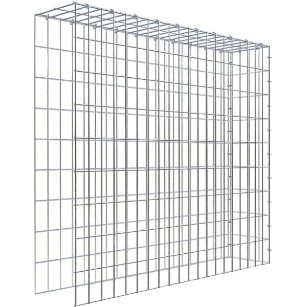 Gabiona C-Ring-Gabione-Anbaukorb Typ 4 90 x 100 x 20 cm Maschenw 5 x 10 cm