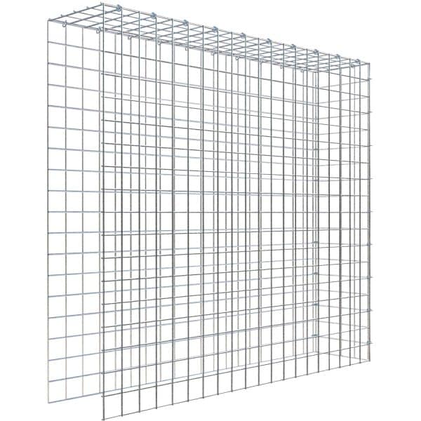 Gabiona C-Ring-Gabione-Anbaukorb Typ 4 90 x 100 x 20 cm Maschenw 5 x 5 cm