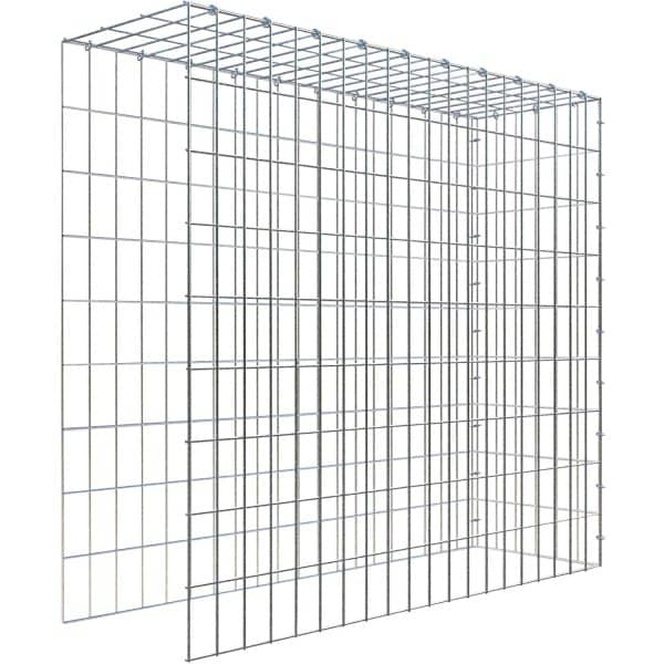 Gabiona C-Ring-Gabione-Anbaukorb Typ 4 90 x 100 x 30 cm Maschenw 5 x 10 cm