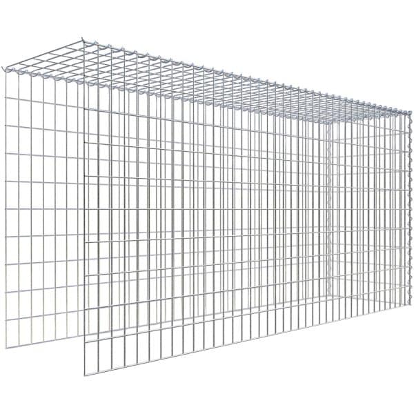 Gabiona Gabione-Anbaukorb Typ 4 100 x 200 x 50 cm Maschenw 5 x 10 cm