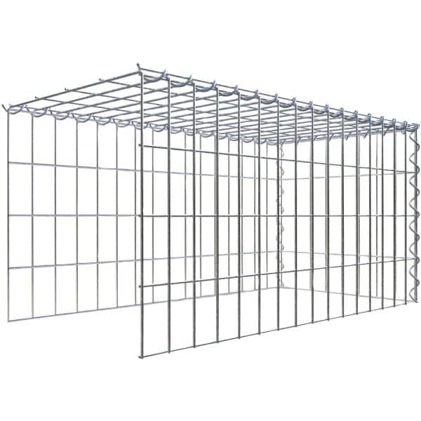 Gabiona Gabione-Anbaukorb Typ 4 40 x 80 x 40 cm Maschenw 5 x 10 cm