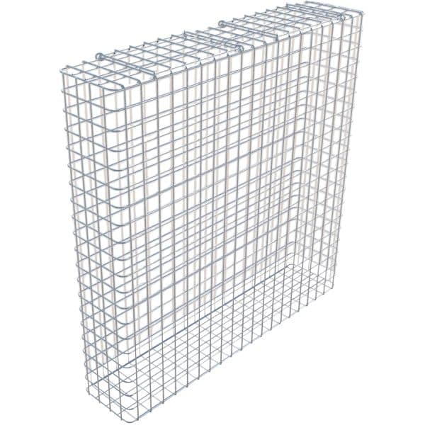 Gabiona Gabione feuerverz 102 x 102 x 22 cm Maschenw 5 x 5 cm