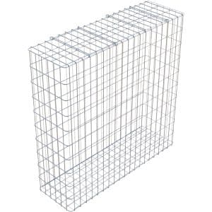 Gabiona Gabione feuerverz 102 x 102 x 32 cm Maschenw 5 x 10 cm
