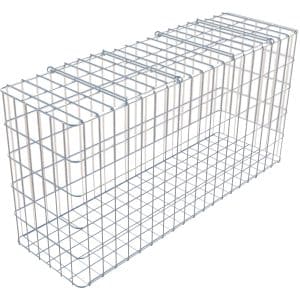 Gabiona Gabione feuerverz 52 x 102 x 32 cm Maschenw 5 x 10 cm