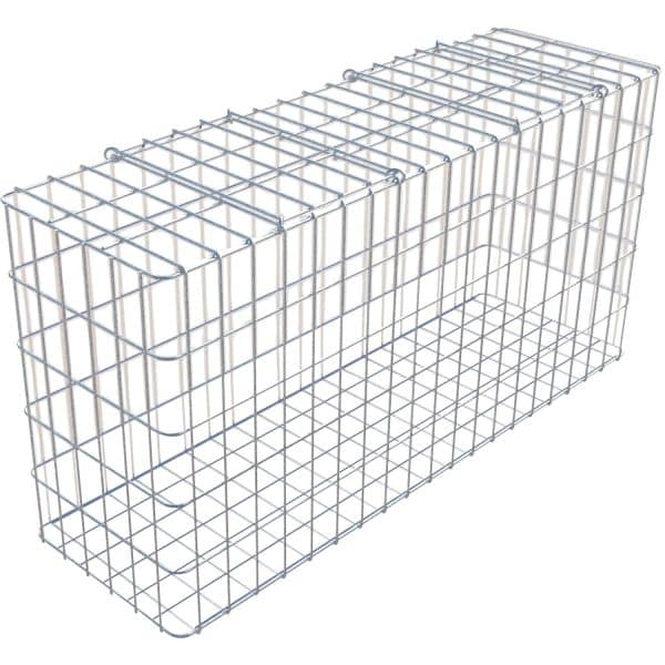 Gabiona Gabione feuerverz 52 x 102 x 32 cm Maschenw 5 x 10 cm