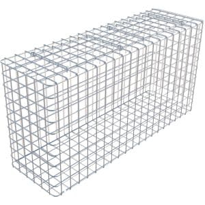 Gabiona Gabione feuerverz 52 x 102 x 32 cm Maschenw 5 x 5 cm