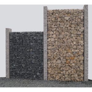 Gabiona Gabionen-Zaun 200 x 92 x 32 cm Maschenw 5 x 10 cm