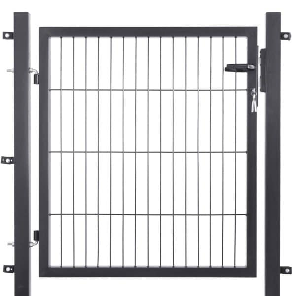 Gartentor Basic für Doppelstabmattenzaun Anthrazit 120 cm x 80 cm