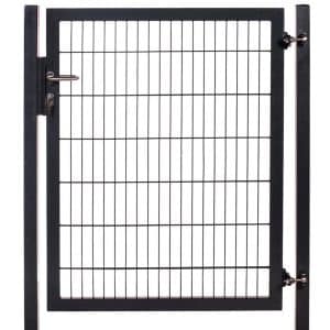 Gartentor Industrietor für Doppelstabzaun 6/5/6 mm Anthrazit 120 cm x 180 cm