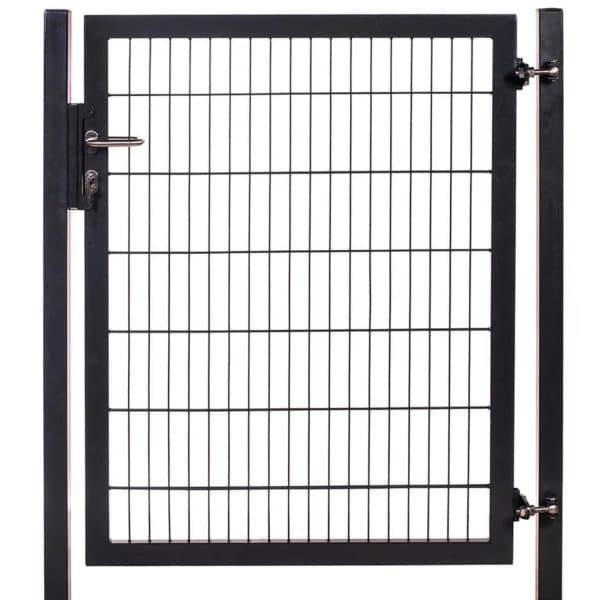 Gartentor Industrietor für Doppelstabzaun 8/6/8 mm Anthrazit 120 cm x 160 cm