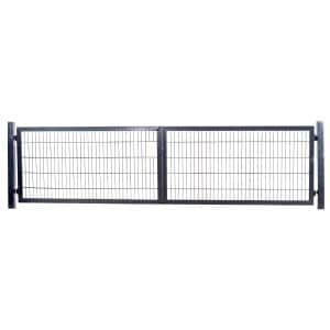 Gartentor Industrietor für Doppelstabzaun 8/6/8 mm Anthrazit 300 cm x 80 cm